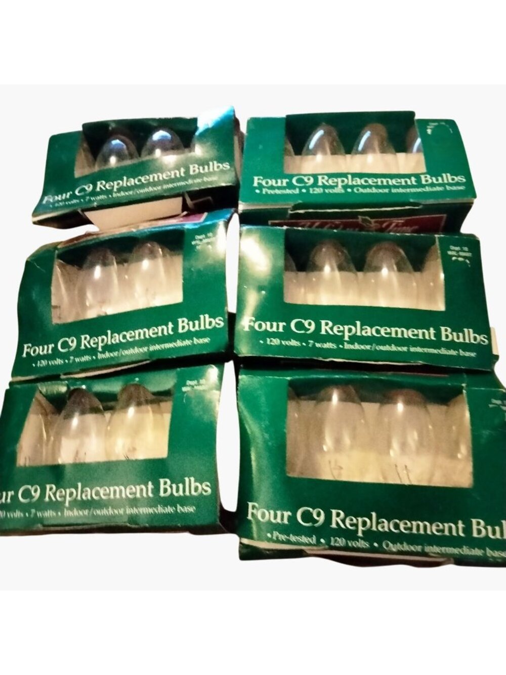 Four C9 Replacement Bulbs 7 Watts 120V Indoor Outdoor Lot 6